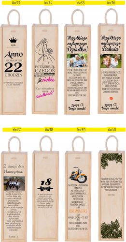 SKRZYNKA NA WINO prezent Mikołajki Święta nadruk na Arena.pl