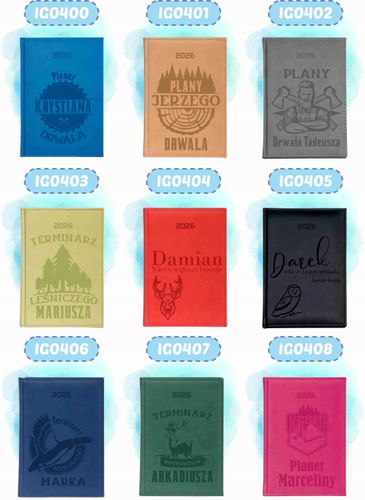 KALENDARZ A5 2026 dzienny książkowy z grawerem Z IMIENIEM PERSONALIZOWANY na Arena.pl