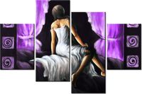 140CM 70 OBRAZ PIĘKNA DZIEWCZYNA FIOLECIE ŚCIENNY