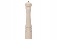 MŁYNEK RĘCZNY DO PRZYPRAW DREWNIANY DO MIELENIA PIEPRZU SOLI 32 cm BEŻOWY