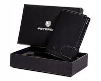 Portfel męski skórzany Peterson automatyczny smart wallet cardholder z RFID