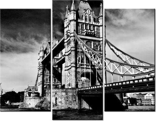 70 90CM OBRAZ 3 ELEM OLD TOWER BRIDGE ŚCIENNY DRUK PŁÓTNO na Arena.pl