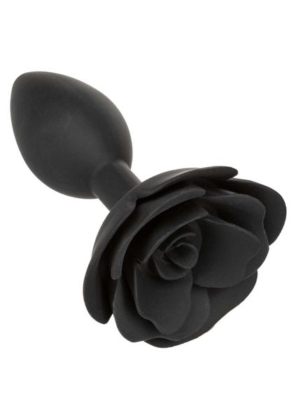 Large Rose Anal Plug Black zdjęcie 1