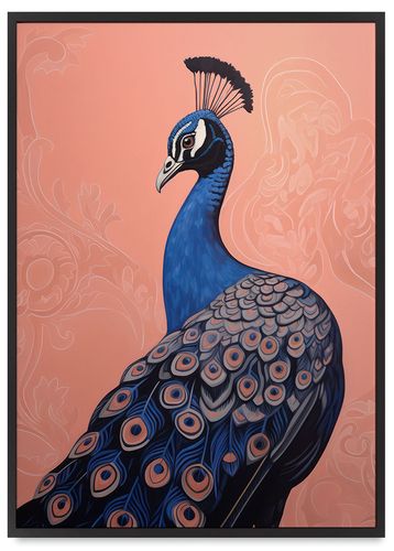 Plakat paw różowe kolory 50x70 cm w czarnej ramie na Arena.pl