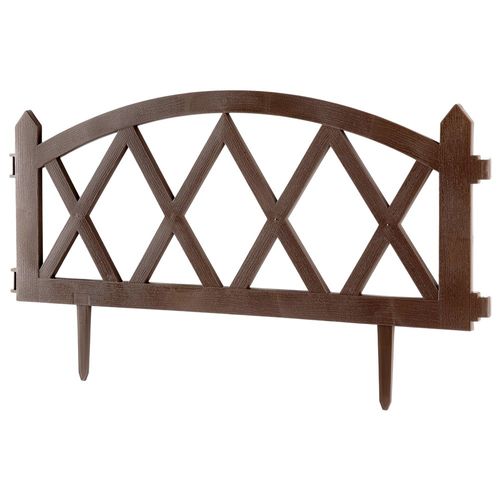 Płotek ogrodowy brązowy 57x25 cm 8 szt. na Arena.pl