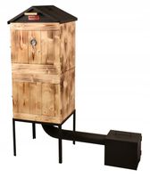 DUŻA WĘDZARNIA OGRODOWA DREWNIANA PALENISKO HAKI RURY NorthTradi