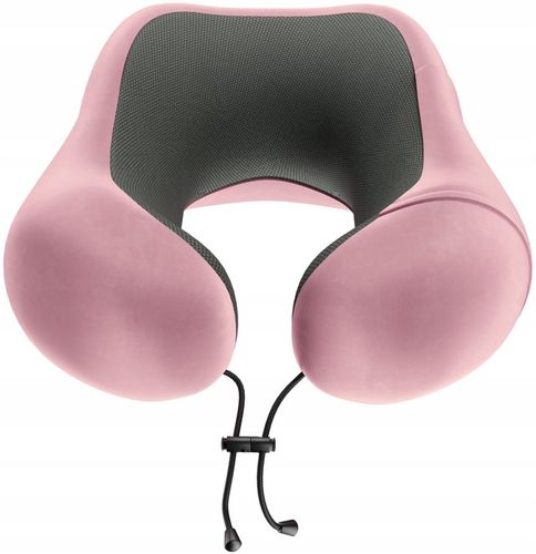 PODUSZKA PODRÓŻNA ROGAL NA SZYJE DO SAMOLOTU MIOWI RÓŻOWA + OPASKA na Arena.pl