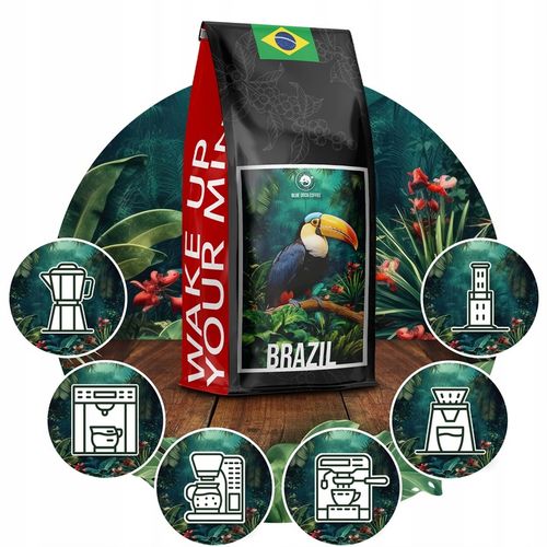 KAWA ZIARNISTA 2x1kg ŚWIEŻO PALONA BRAZIL+KOLUMBIA - 100% ARABICA-BLUE ORCA na Arena.pl