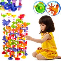 Tor Kulkowy Gra WYŚCIG Kulodrom Zjeżdżalnia Klocki Wielki Zestaw 219el 2w1