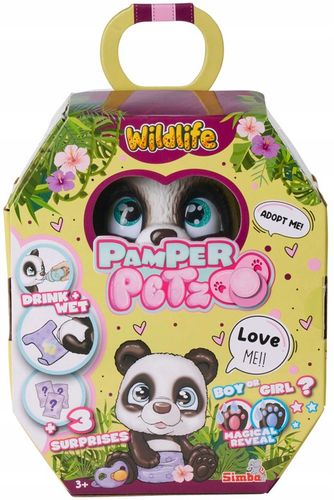 PAMPER PETZ INTERAKTYWNA PANDA PIJE SIKA 20 CM PIELUSZKOWY GANG SMOCZEK AKC na Arena.pl