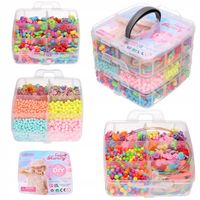 Kolorowe koraliki do nawlekania - bransoletka, wyszywanie MEGA ZESTAW 5060