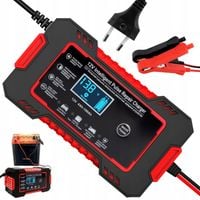ŁADOWARKA AKUMULATORÓW SAMOCHODOWYCH 12V 6A Z LCD I KOMPENSACJĄ TEMPERATURY