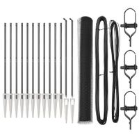 Ogrodzenie z słupkami Szary 1.2 x 25 m Stal pokryta PCV