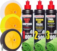 MENZERNA 1000 2500 3000 PASTA POLERSKA +PADY GĄBKI POLERSKIE DO POLEROWANIA