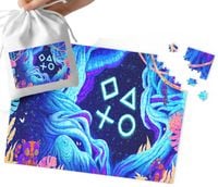 PUZZLE - WZORY Z BAJEK I GIER PREZENT DLA DZIECI 252el + WORECZEK