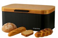 CHLEBAK STALOWY BAMBUSOWY POJEMNIK STALOWY NA BUŁKI CHLEB PIECZYWO