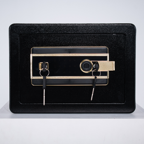 Pancerny Domowy Sejf Biometryczny Na Odcisk Palca 25x35x25 cm Czarny na Arena.pl