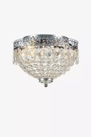 Sufitowa lampa sypialniana Joline kryształowy plafon chrom