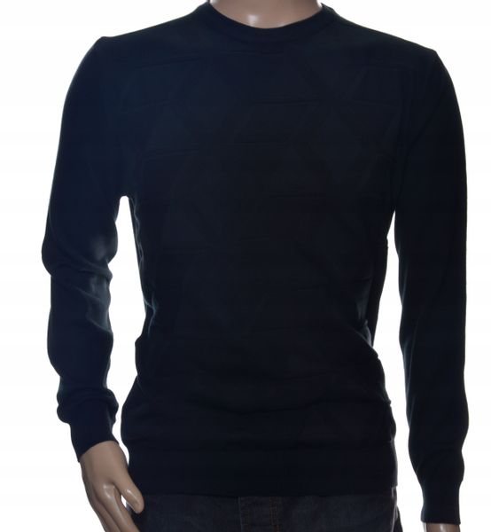 STROKERS klasyczny elegancki sweter męski z bawełny XXL 2XL czarny zdjęcie 2