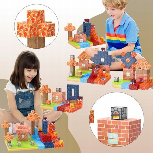 KLOCKI MAGNETYCZNE MAGNETYCZNY ZESTAW KLOCKÓW WYSOKA JAKOŚĆ 100PCS na Arena.pl