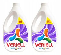 ZESTAW 2x ŻEL DO PRANIA TKANIN PŁYN VERIELL 5,5 L WHITE+COLORS UNIWERSALNY
