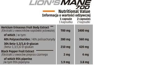 Human Code - Lion’s Mane 700 - 60 weg. kaps. na Arena.pl