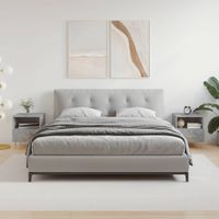 Szafki nocne, 2 szt., szarość betonu, 40x35x47,5 cm