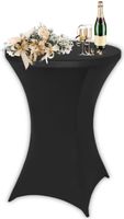 POKROWIEC OBRUS NA STOLIK BAROWY KOKTAJLOWY CZARNY 80x110cm ELASTYCZNY