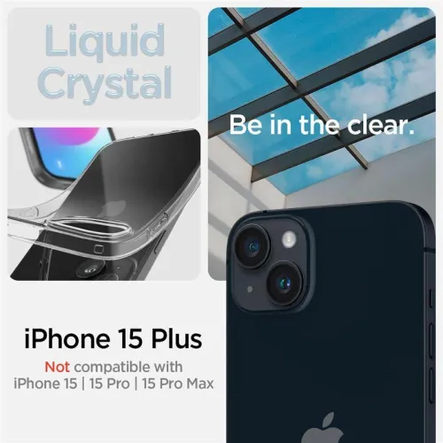 Etui Spigen Crystal Flex na iPhone 15 Plus - przezroczyste na Arena.pl