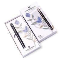 metalowy długopis w szaro-srebrnym kolorze z czarnym wkładem - peterson