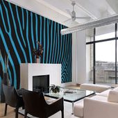 Fototapeta - Zebra pattern (turkus) 350x270