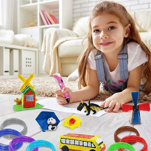 DŁUGOPIS 3D DRUKARKA DLA DZIECI / MEGA ZESTAW FILAMENT WKŁADY KOLOROWE 110M na Arena.pl