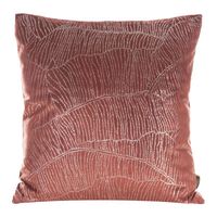 Poszewka welwetowa ze złotym nadrukiem STRIPES 45x45 bordowa