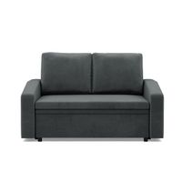 Sofa z funkcją spania, BLOM, velvet, 148x87x90, ciemny szary | TYLETEGOTU