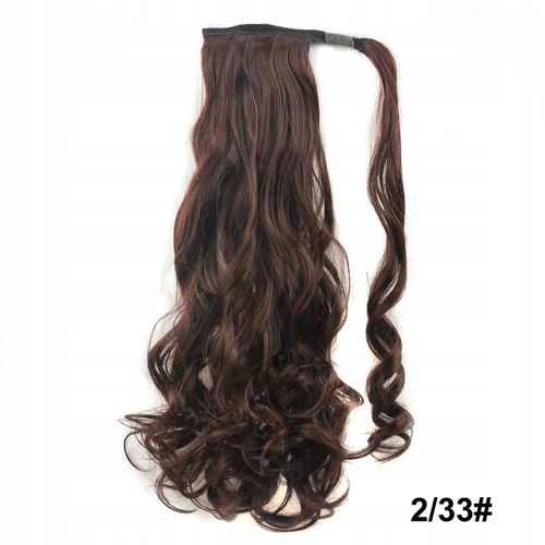 Doczepiany KUCYK KITKA Włosy Kręcone Loki Fale PL Ciemny Brąz 2/33 na Arena.pl
