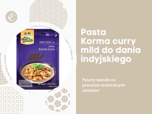 Pasta korma curry mild marynata do mięsa na jogurcie mieszanka przypraw indyjskich 50g na Arena.pl