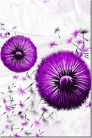 80CM 120 OBRAZ FIOLETOWE DMUCHAWCE ŚCIENNY