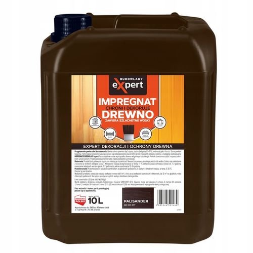 TRWAŁY IMPREGNAT DEKORACYJNY I FARBA 2w1 DO DREWNA OGRODOWEGO Z WOSKAMI 10L na Arena.pl