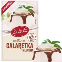 Delecta GALARETKA MLECZNA smak ŚMIETANKI ŚMIETANKA ŚMIETANKOWA 60g