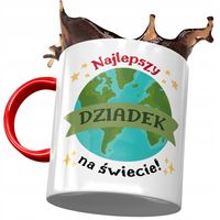 Kubek Czerwony Dla Dziadka Dzień Dziadka Prezent Z Nadrukiem Ze Zdjęciem