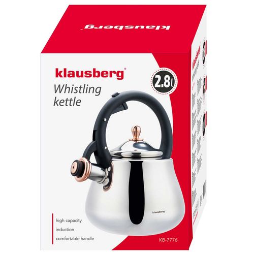 czajnik stalowy z gwizdkiem 2,8l klausberg kb-7776 na Arena.pl