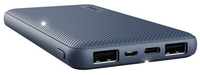 POWERBANK 10000 mAh USB-C 2xUSB 15W Z KABLEM ECO NIEBIESKI