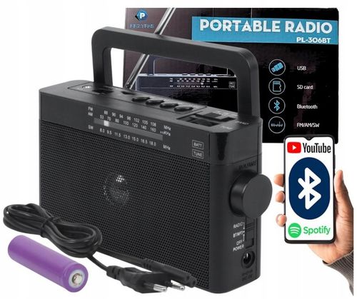 RADIO KUCHENNE DOMOWE PRZENOŚNE NA AKUMULATOR FM AM BLUETOOTH MICRO SD na Arena.pl