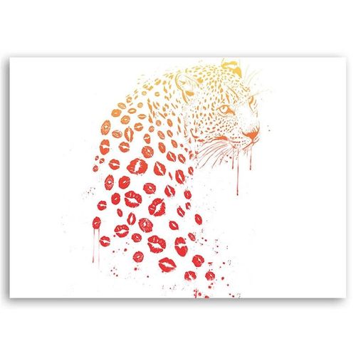 Deco Panel, Lampart czerwona abstrakcja 60x40 na Arena.pl