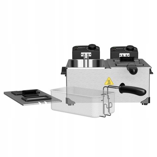 TRADYCYJNA FRYTOWNICA FRYTKOWNICA OLEJOWA PODWÓJNA 3600W 2x3L na Arena.pl