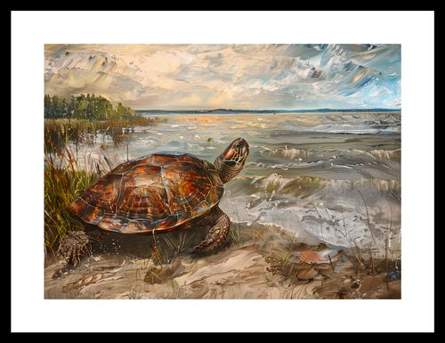 Plakat 35x25cm Nadmorski Żółw na Arena.pl