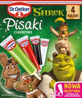 Dr.OETKER PISAKI CUKROWE SHREK 68g BIAŁY CZERWONY ZIELONY CZARNY święta