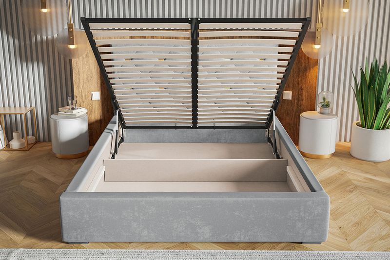 Łóżko tapicerowane LUX 17 140x200 stelaż pojemnik zdjęcie 17