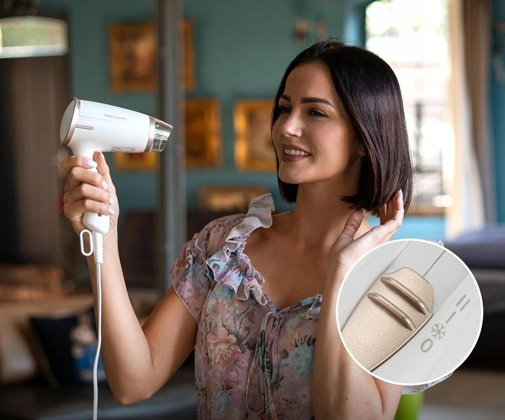 SUSZARKA DO WŁOSÓW MAŁA SKŁADANA MOCNA PODRÓŻNA ZIMNY NAWIEW KONCENTRATOR zdjęcie 11