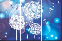 60 90CM OBRAZ 3 ELEM DMUCHAWCE ABSTRAKCYJNYM TLE DRUK PŁÓTNO RAMA